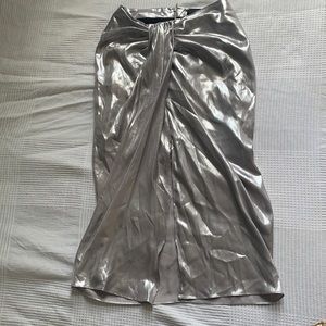 ZARA KNOTTED MIDI SKIRT